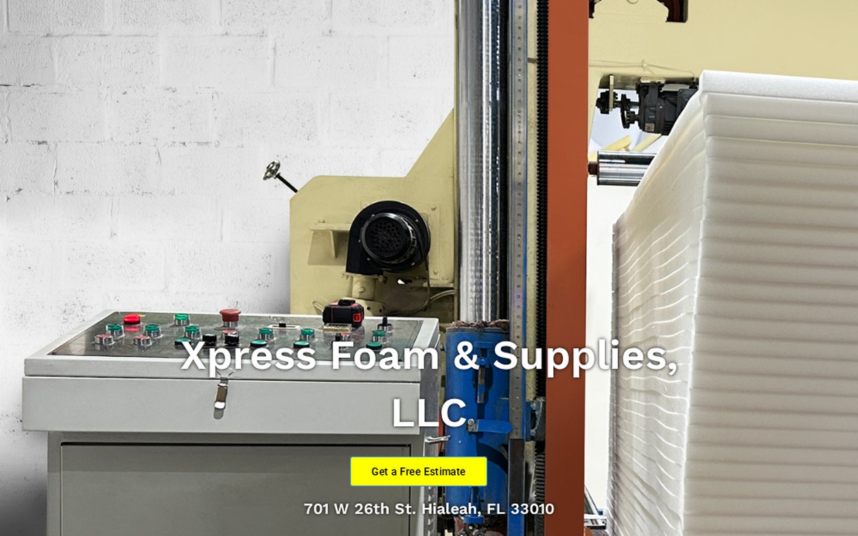 Xpress Foam & Supplies website by SpexWeb